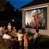 VEVOR Manual Projector Screen, 72 inch 4:3 4K 1080 HD Retractable Pull Down Projector Screen, Wall Mounted Movie Projection with Pull Rope, White - 2 of 4