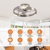 Parrot Uncle 20" Silver Modern Cage Ceiling Fans with Light and Remote - 2 of 4