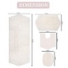 Waterford Collection Tufted Bath Rug, Extra Soft and Absorbent, Non-Slip Bath Mats, Machine Washable bath rugs for Bathroom, 4 Piece Set, Ivory - 3 of 4