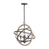 Capital Lighting Bluffton 4 - Light Pendant in  Iron/Wood - 2 of 4