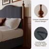 Bed Frame with High Headboard, Upholstered Teddy Velvet Platform Bedframe,Solid Wood Bedframe - 4 of 4