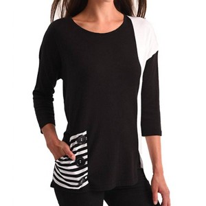 Women's Color-Block Pocket Tunic Top - ANGEL - 1 of 2