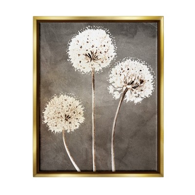 Stupell Industries Fluffy Dandelion Wildflowers Framed Canvas