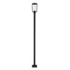 Sheridan 1-Light Outdoor Pier Mount Fixture - Black Glass, Dimmable, Wet Rated, 100W - 4 of 4