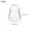 Unique Bargains PET Stemless Lightweight Vertical Grain Wine Glasses Drinkware 14oz 4 Pcs - 2 of 4