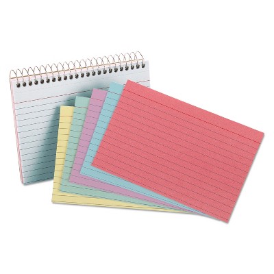 Staples 4 X 6 Line Ruled Spiral Bound Index Cards 50/pack (51007) Tr51007  : Target