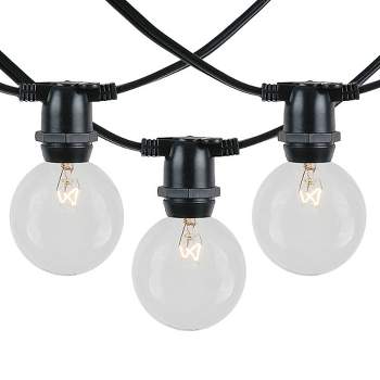 Novelty Lights Globe Outdoor String Lights with 25 In-Line Sockets Black Wire 25 Feet