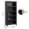 71" Tall 5-Tier Bookcase w/Adjustable Shelves, 31.5in Width Farmhouse Wooden Bookshelf for Living Room, Office, Library - 2 of 4