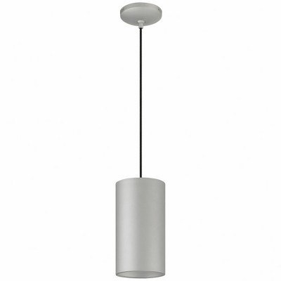 Pilson XL Satin Silver Indoor/Outdoor Drum Pendant Light