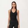 Anna-Kaci Active Women's V-Neck Ruched Side Tank Top with Fitted Stretch Fabric and Sleek Contoured Silhouette - 2 of 4