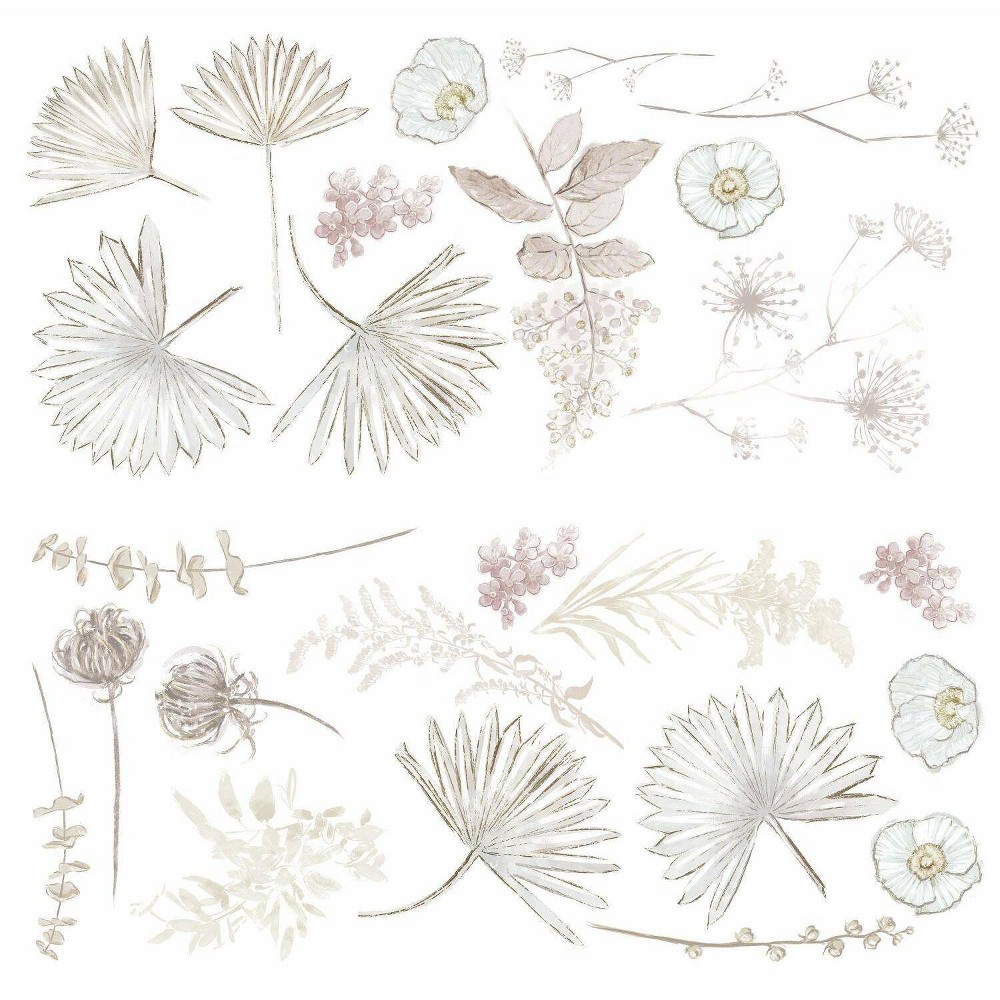 Desert Sun Palm Leaf Floral Peel and Stick Giant Wall Decal - RoomMates