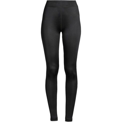Lands' End Women's Silk Interlock Thermal Pants Base Layer Long Underwear  Leggings - Medium - Black