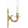 Crystorama Lighting Cast Brass Wall Mount 1 - Light Sconce in  Polished Brass - 2 of 4