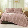BAGOKIE 3 Pieces Seersucker Ruffle Bed in a Bag Comforter Set - 2 of 4