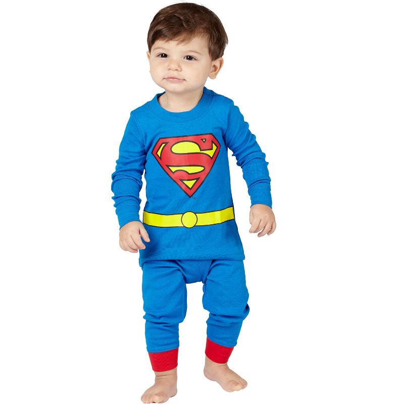 INTIMO Boys' Toddler' Superman Pajama Set, 1 of 6
