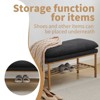 Sapphtopaz Modern Ottoman Shoe Bench Vanity Stool with Metal Legs Footstool Entryway Bench for Living Room, Bedroom, Fitting room - 3 of 4