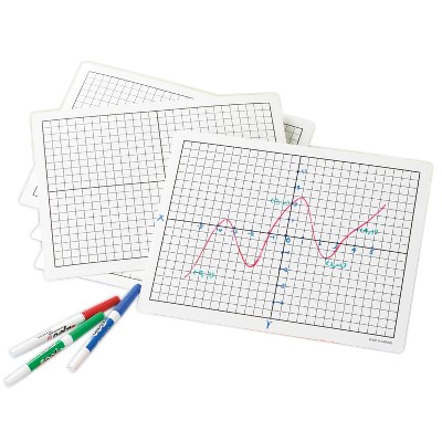 Didax Write-On/Wipe-Off Coordinate Mats, Set of 10