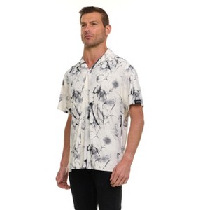 Canada Weather Gear Men’s Printed Camp Collar Shirt – , Super Stretch, 4-Way Stretch, Moisture Wicking, Wrinkle Resistant - 1 of 4