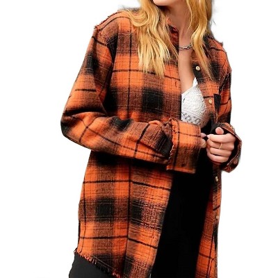 Women's Plaid Flannel Button Down - LA MIEL