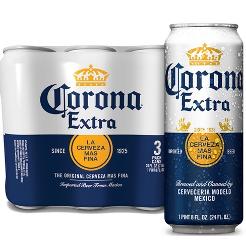 Corona Extra Lager Beer - 3pk/24 Fl Oz Cans : Target