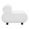 HomeRoots 31" White And Black Corduroy And Upholstered Side Chair - 4 of 4