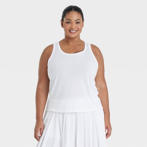Women's Seamless Racerback Tank Top - All in Motion™ White 4X