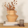 Storied Home Round Stoneware Vase with Reactive Glaze Finish and Vertical Handles - 2 of 4