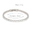 Women's Silver Plated Bracelets - Large and Sparkling Cubic Zirconia Bracelets - Elegant Gifts - 3 of 4