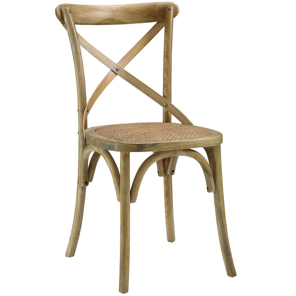 Photos - Chair Modway Gear Dining Side  Natural  