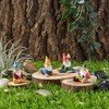 Juvale 4 Pieces Mini Garden Gnomes, Outdoor Fairy Miniature Statue Accessories Set, Decorations in Funny Poses, Yard Ornaments for Yoga Gifts, Planter - 2 of 4