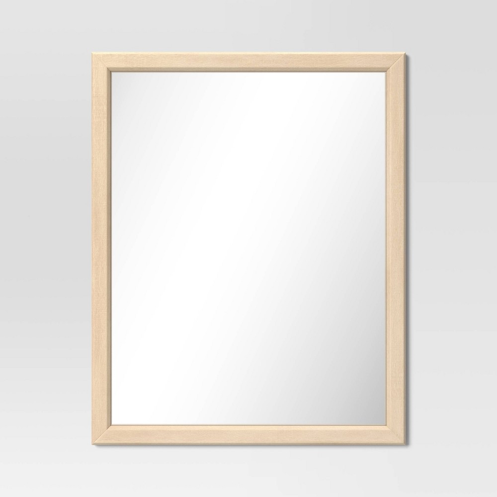 24" x 30" Framed Mirror Natural - Threshold™