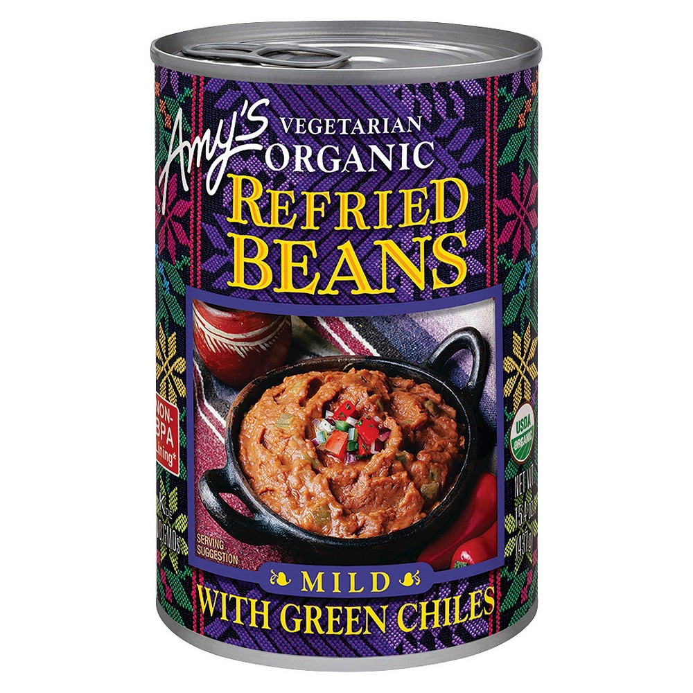 UPC 042272005529 product image for Amy's Mild Green Chiles Refried Beans 15.4 oz | upcitemdb.com