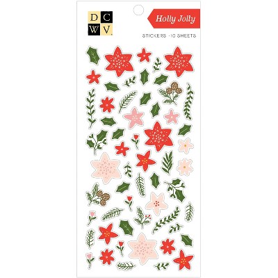 DCWV Holly Jolly Christmas Stickers with Gold Foil, 570pcs