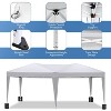 10x20 Ft Outdoor Pop Up Canopy, Portable Canopy Tent with 6 Removable Sidewalls, Beach Sun Shelter, Outdoor Canopy for Parties Camping Wedding - 4 of 4