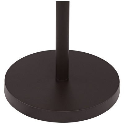 Bronze Adjustable Floor Lamp with Off-White Drum Shade