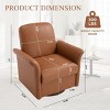 Swivel Barrel Accent Chair with Solid Wood Base & Comfortable Cushion for Living Room, Bedroom-Baofuwish - 4 of 4