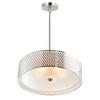 CWI Lighting Mikayla 5 Light Drum Shade Chandelier With Satin Nickel Finish - 3 of 4