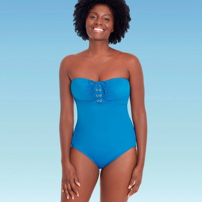 slimming bandeau swimsuit