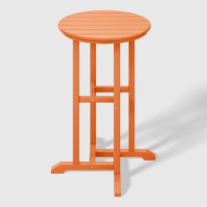 WestinTrends Malibu 37" All Weather HDPE Outdoor Patio Counter Height Bistro Table - Round - 1 of 4