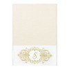 Linum Home Textiles 100% Turkish Cotton MONICA Gold Thread 2PC Embellished Bath Towel Set - 2 of 3