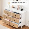 Jojoka White 6 Drawers Raw Wood Dresser,Modern Chest of Drawers Storage Cabinet - 4 of 4