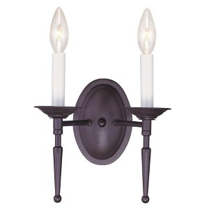 Livex Lighting Williamsburgh 2 - Light Wall Light in  Antique Brass - 1 of 1