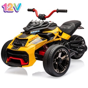 Jojoka 12V Kids ATV Ride On Car, Battery Powered Ride on Toys, 3 Wheelers Off-road Electric Vehicle with Bluetooth Audio, High/Low Speed, Headlights - 1 of 4
