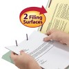 Smead Pressboard Fastener File Folder with SafeSHIELD  Fasteners, 2 Fasteners, 3" expansion, 1/3-Cut Tab, Gray/Green, 25 per Box (14944) - 2 of 4