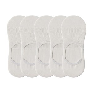 Alilang Men's 5 Pairs Low Cut Mesh Socks with Non-Slip Heel and Soft Stretch Fit - 1 of 3