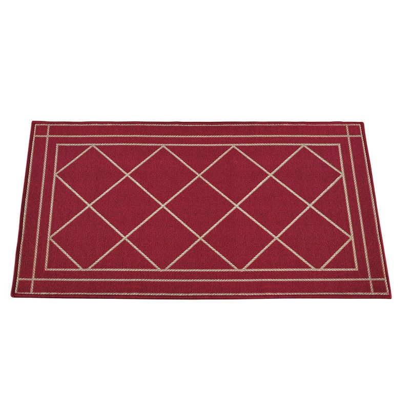 Collections Etc Rope Diamond Rug, 1 of 4