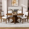 KTMBDW 5-Piece Dining Table Set with 4 Upholstered Chairs, Wood Extendable Dining Table with 15.7" Leaf for Extra Seating for Dining Room,Living Room - 3 of 4