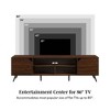 70" MDF Contemporary 2-Door Minimalist TV Stand with Adjustable Shelves and Cord Management for Living Room and Bedroom - 2 of 4