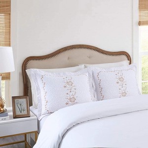 Marcielo 2 Pack Embroidery Pillow Shams Throw Pillow Cover - 1 of 4