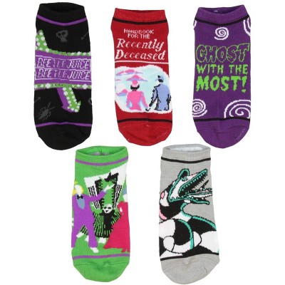 Beetlejuice Movie Scenes Adult Unisex Ankle Socks 5 Pack Multicoloured ...